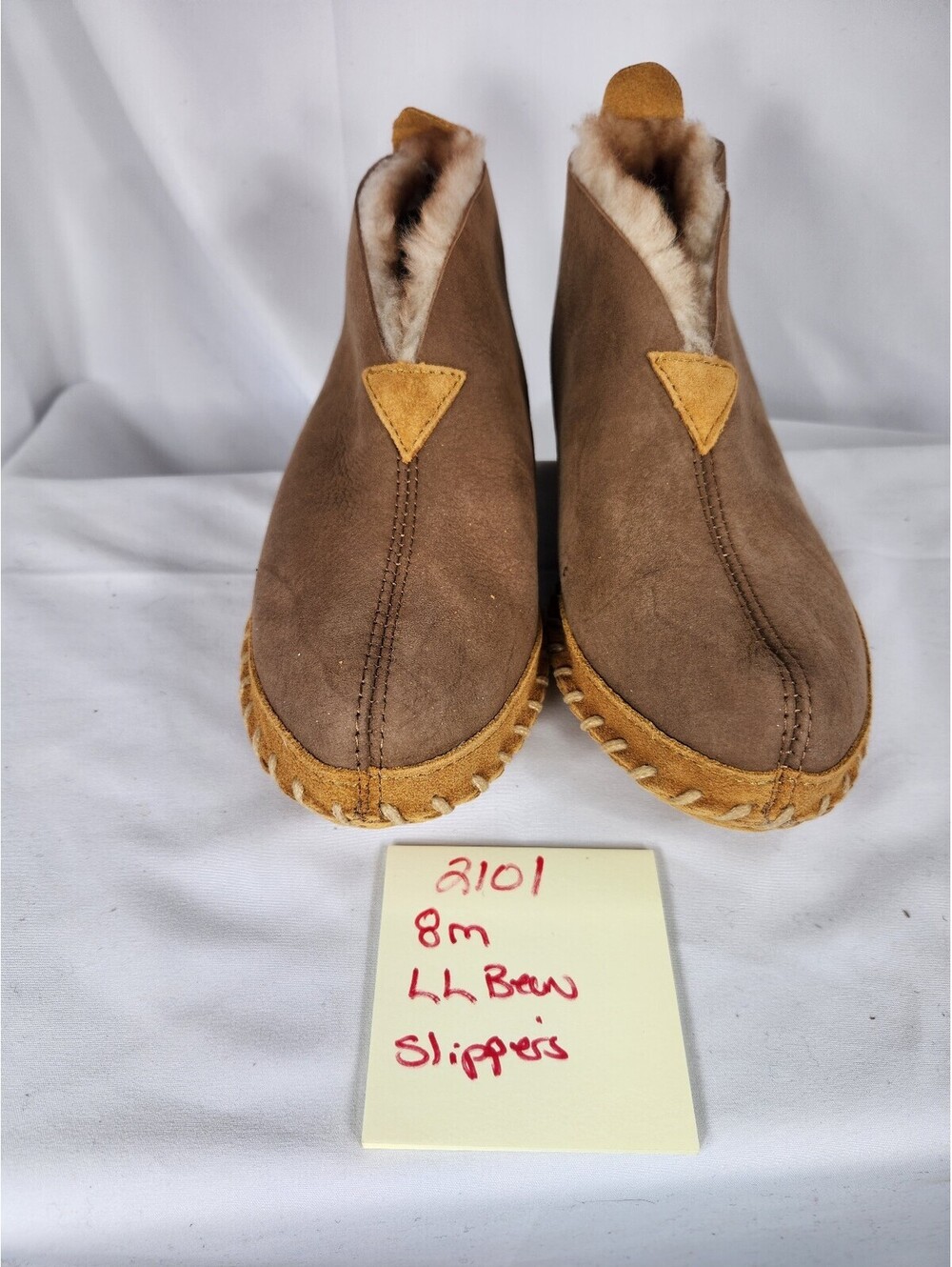 L.L. Bean New Wicked Good Sledder Slippers Shearling Brown NWOT 8